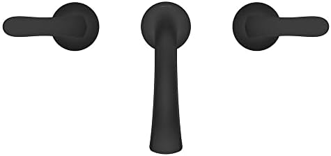 Pfister Weller Faucet Faucet, 8-инчен широко распространет, 2 рачки, 3-дупки, мат црна завршница, LG49WR0B