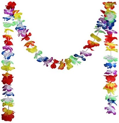 32фт Тропски Хавајски Цвет Леи Гарланд Хибискус Цветни Венци за Украси За Забави