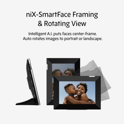 Никсплеј 8 инчен Екран На Допир Паметна Дигитална Рамка За Слика Со WiFi, Црно-Сребрена, Споделете Фотографии И Видеа Веднаш преку