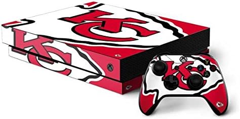 Кожата Налепница Игри Кожата Компатибилен Со Xbox One X Пакет-Официјално Лиценциран Нфл Канзас Сити Шефови Голем Лого Дизајн