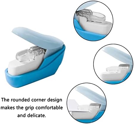 Стејплер на сина боја, притиснете го Стејпл Степлер Степлер Степлер Степлер заштеда на труд за заштеда на игла за игличка, држена за степлер,