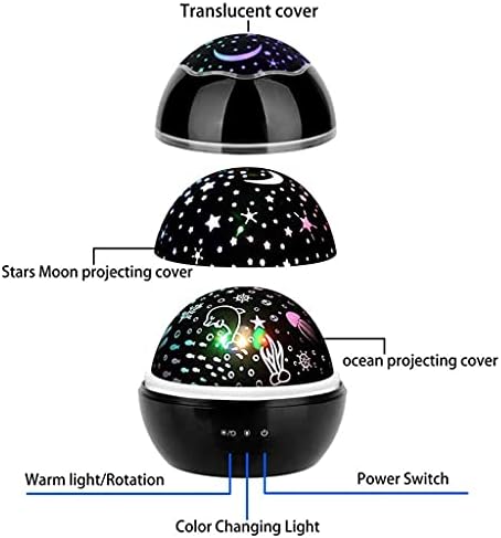 SJYDQ Бебе Ноќ Светлина Проектор Ѕвезденото Небо Ѕвезда Господар Ротирачки Ноќ Светилка БОЖИЌ Светлина USB Проекција Деца Спиење Led