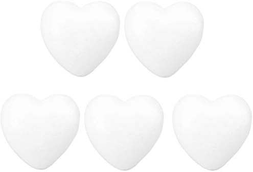 Амосфун топки 6 инчи свадбени пена срца Диј бела пена форми рачно изработено сликарство пена срца забава срца декорација за свадбена