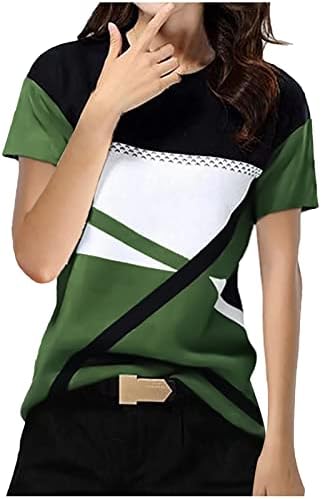 Женски кратки ракави врвни летни есен облека трендовски памучен екипаж врат графички бренд за дами 3W 3W