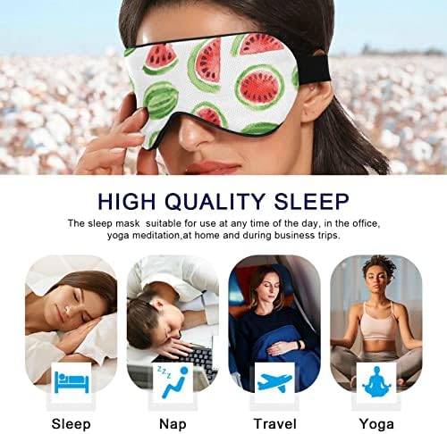 Вендадеј за спиење маска Акварела лубеница шема на ноќна ноќна сенка на очите покритие мека удобност за слепите блокада на светлина прилагодлива