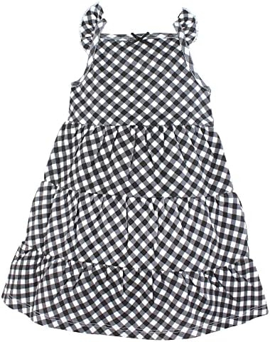 Памучни фустани за бебиња Хадсон бебе, црна маргаритка, 9-12 месеци