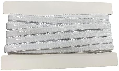 Повеќебојно силиконски еластична лента за затегнување-10мм истегнете не-лизгач еластичен за облека ， 5 јарди парче парче