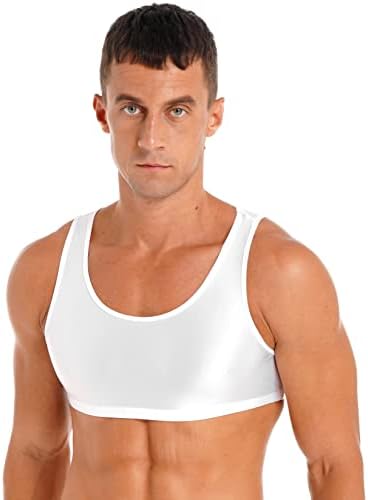 Lejafay mens без ракави на грбот на мускулите на половина култура на врвни маици за фитнес салата за спортски градник елек