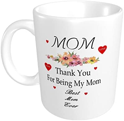 Прилагодено кафе кригла 12oz, ти благодарам што ми е мајка ми персонализирана керамичка чаша, за канцелариски домови пријатели сестра новини
