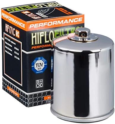 Hiflofiltro HF171Crc Chrome RC со високи перформанси Премиум филтер за масло, единечен