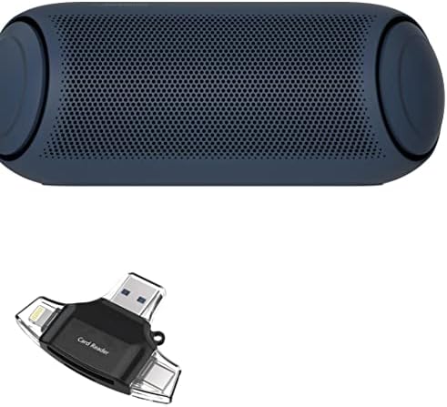 Boxwave Smart Gadget Компатибилен СО LG XBOOM Go PL7-AllReader Sd Читач На Картички, Microsd Читач НА Картички SD Компактен USB ЗА LG XBOOM Go PL7-Jet Black