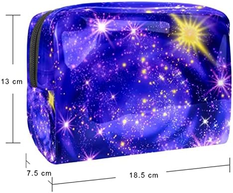 Торба За шминка За патување Водоотпорна Козметичка Торба за Тоалетна торба за шминка за жени и девојки, Галакси Виолетова Маглина Универзум