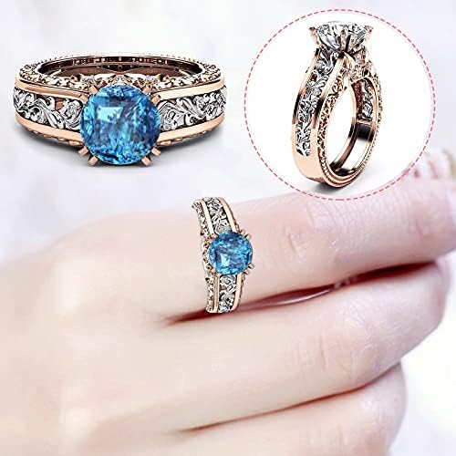 Накит за поделба на прстенот за тинејџери подарок злато позлатени дами бои роза накит прстен прстени