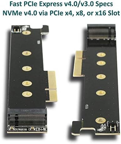 Вантек М. 2 Нвме PCIe x4 Адаптер Со Низок Профил со Поддршка од 110 Должина, Црна