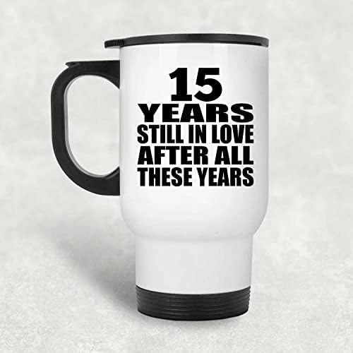 Дизајнирајте 15-годишнина 15 Години Сеуште Во Љубов По Овие Години, Бела Патна Кригла 14оз Изолирана Гимнастика Од Нерѓосувачки Челик, Подароци