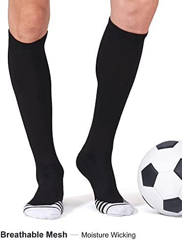 Fitrell 2/3 пакет Бејзбол фудбалски мекобол чорапи за деца млади и жени над-телето колено високи чорапи