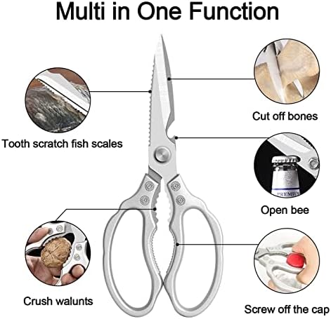 Конгеални додатоци за кујни ножици не'рѓосувачки челик повеќе-функционални ножици со растителен риба ножици мултифункционални ножици