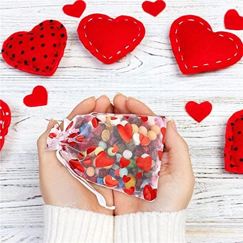 Месечината Срце Бонбони Торбичка Органза Накит Торбички, Подарок Торбичка На Вљубените За Денот На Вљубените Свадба Партија Корист