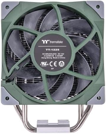 Термалтаке ТВРД ВОЗДУХ 510 180W TDP Cooler Трки Зелена, Интел/AMD Приклучок , Двојна 120mm 2000rpm Висок Статички Притисок PWM