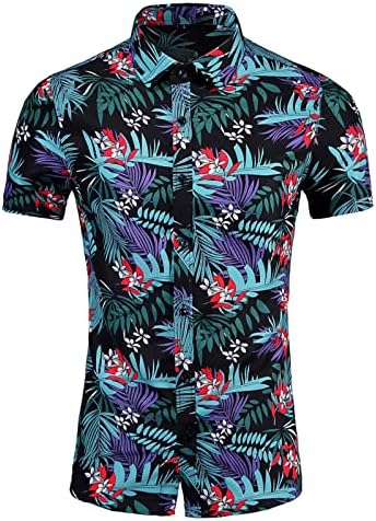 2023 Ново лето Нов машките маички со кратки ракави со кратки ракави плус големина мода обична плажа полиестерска кошула џемпер
