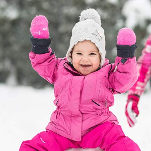Мали Белезници Бебе Момче Девојки Зимски Топли Белезници Деца Лесно-На Шерпа Руно Наредени Белезници Снег Доенчиња Ракавици 2 Пара
