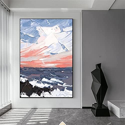 Yxbdn шарено небо океански масло сликање голема големина рачно насликано апстрактно сликарство домашно декорирање уметнички дела
