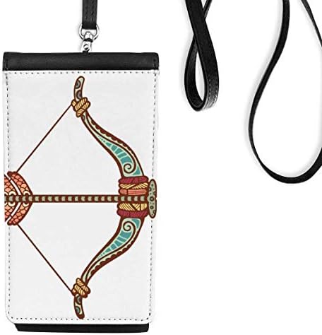 Sagittarius constellation zodiac симбол телефонски паричник чанта што виси мобилна торбичка црн џеб