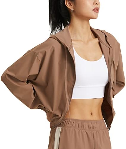 Altенски женски UPF 50+ Заштита на сонцето исечени јакни со патент за ладење кошула за атлетски тренингот што работи качулка