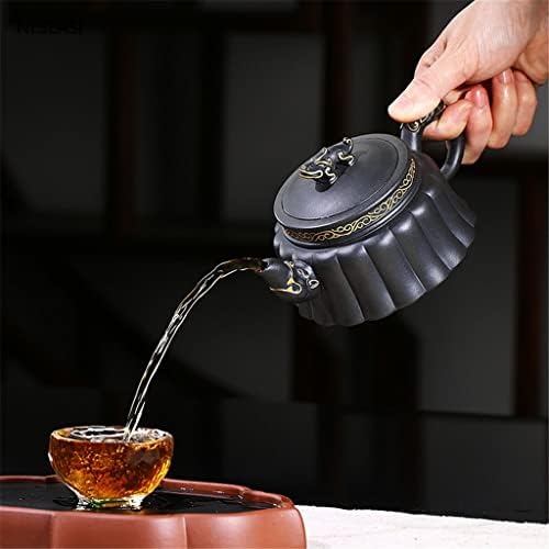 Mmllzel чај сад виолетова глинена чајник за убавина котел сурова руда рачно изработена чај поставени подароци 350ml