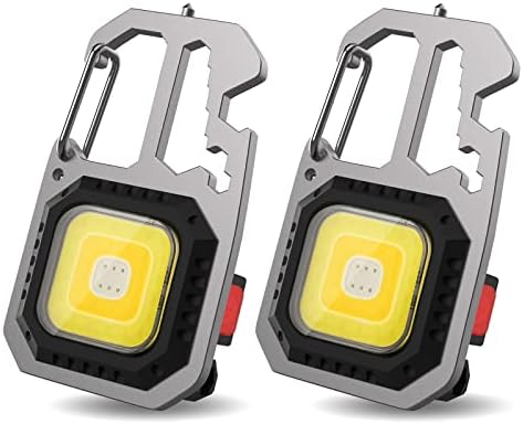 T-Sun Cob Mini Flyments Flyless, LED Flashly 7 режими на осветлување Преносни џебни магнетни светла со отвор за шише, клуч