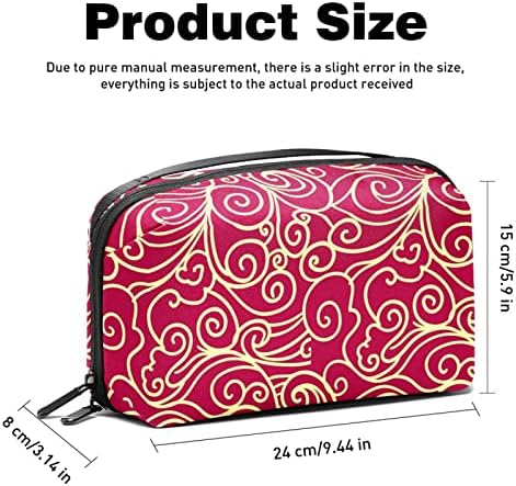 Жени И Девојки Кинески Облаци Црвена Торба За Шминка Пространа Торбичка За Козметичка Торбичка Чанта Со Патент