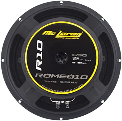 MC Laren Sound Systems Romeo10 Midbass 10 Soundspeaker 8 Ohm 650 WTS Pro Audio Car Audio