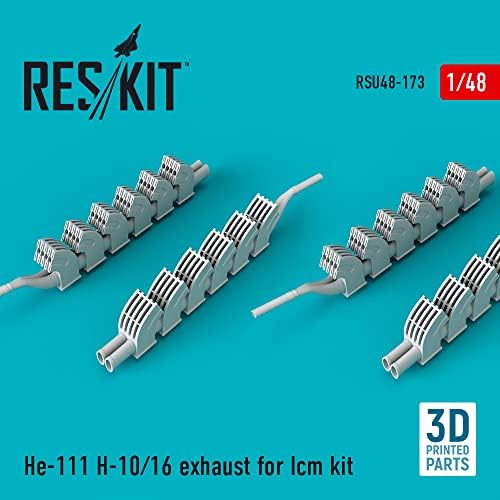 Reskit RSU48-0173-1/48 HE-111 H-10/16 Издувни гасови за ICM комплет за модел на авиони