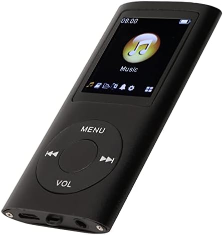 Player MP3/MP4, преносен музички плеер со слушалки, 1,8 инчен HD екран, Поддршка до 64 GB мемориска картичка, 8H време за играње, Super Light Metal