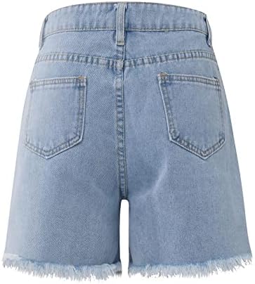 Hdzww секси фестивалски панталони женски тексас цврсти кратки редовни шорцеви за вклопување со џебови што дишат права нога на отворено
