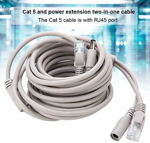 CCTV кабел RJ45DC Ethernet CCTV, CAT 5 и Enture Extension Twoinone Cable, за IP камери NVR систем 10Mbps/100Mbps