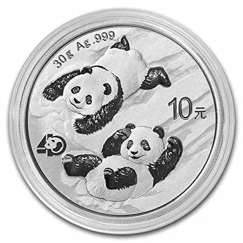 2022 CN 30 g Silver Panda ¥ 10 монети Gem Bu Yuan Uncircual