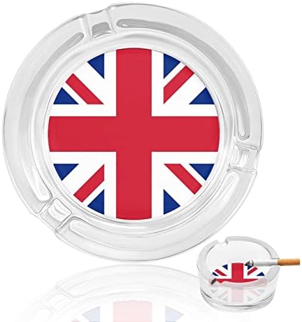 Знамето на Англија стакло од стакло од пепел, кружни цигари, држач за фиока за пепел