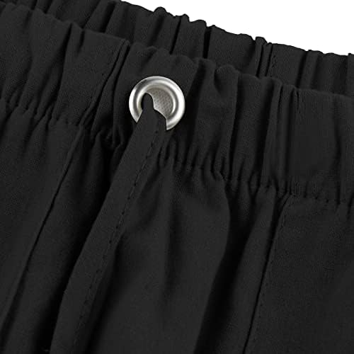Обични панталони за мажи, машка ленени постелнини, памучни постелнини, печатени лесни еластични панталони за влечење на половината