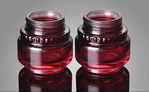 2pcs 50ml/1.7oz BPA бесплатно празно со распределување вино црвено тркалезно стакло козметичко шише за складирање на шишиња со тенџере за