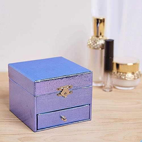 Wybfztt-188 Blue Paper Music Box сина рачно изработена накит кутија плоштад подарок креативен предлог роденденски подарок Божиќ
