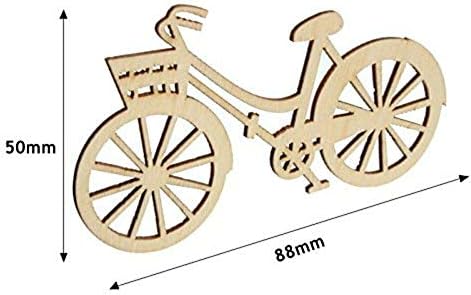 Акоак 10 брои дрвени украси за велосипеди DIY рачно изработени велосипеди за велосипеди фурнири парчиња занаети за домашен роденденски