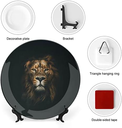 Животински крал лавцерамички декоративна чинија со штанд сопствена коска Кина домашна чинија за домашна дневна соба кујна