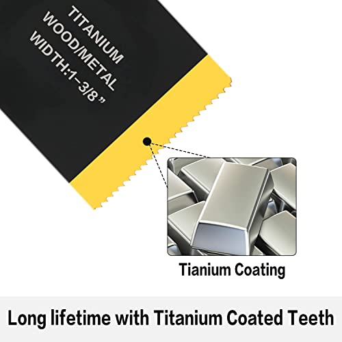 6pcs Титаниум осцилирачки мултитул лопати, професионални универзални осцилирачки сечила на пила метали за метални метални метални нокти
