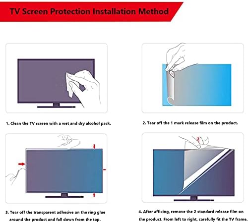 Келунис Анти Отсјај Тв Екран Заштитник, Анти Сина Светлина Филтер Филм Заштита На Очите Сина Светлина Заштитник Панел за 32-75 ИНЧЕН