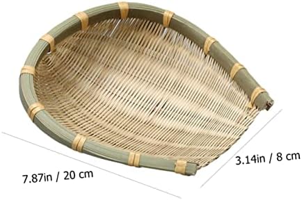 Jardwe 1pc бамбус дренажа корпа за одвод Веги фиоки плетени корпи за складирање плетен фиока за ткаење корпа храна плетена корпа за снек