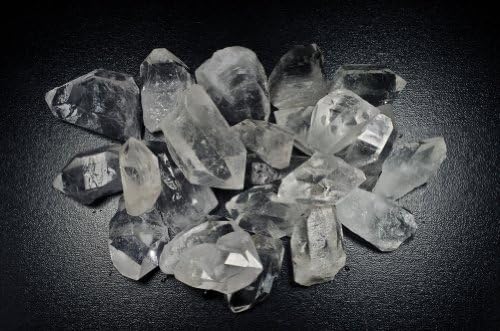 Материјали за хипнотички скапоцени камења: 1 lb Прекрасни чисти кристални кварцни точки од Бразил - 1 + сурови природни камења за кабинирање,