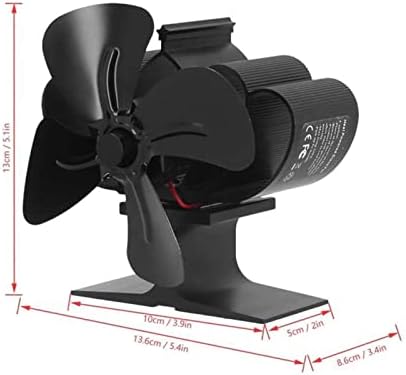 ЛИНЛИН Шпорет Вентилатор Мини 4 Ножеви 1 Глава Молчи За Топлински Погон Гас Пелети Дрво Камин Алуминиумска Легура