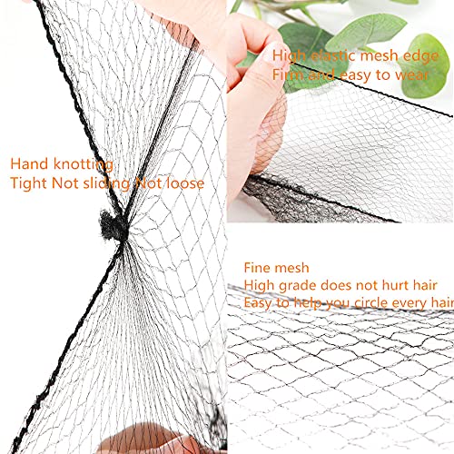 Мрежа за коса 100 парчиња 20 инчи Индивидуални Спакувани Невидливи Мрежи За Коса Еластични Мрежести Мрежи За Храна Женски Бухти Балетско