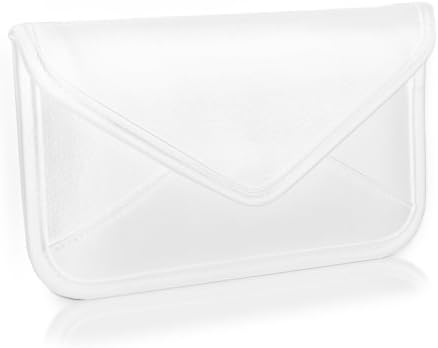 Boxwave Case Компатибилен со Samsung Galaxy J3 Emerge - Елитна торбичка за кожен месинџер, синтетички кожен покритие дизајн на пликови
